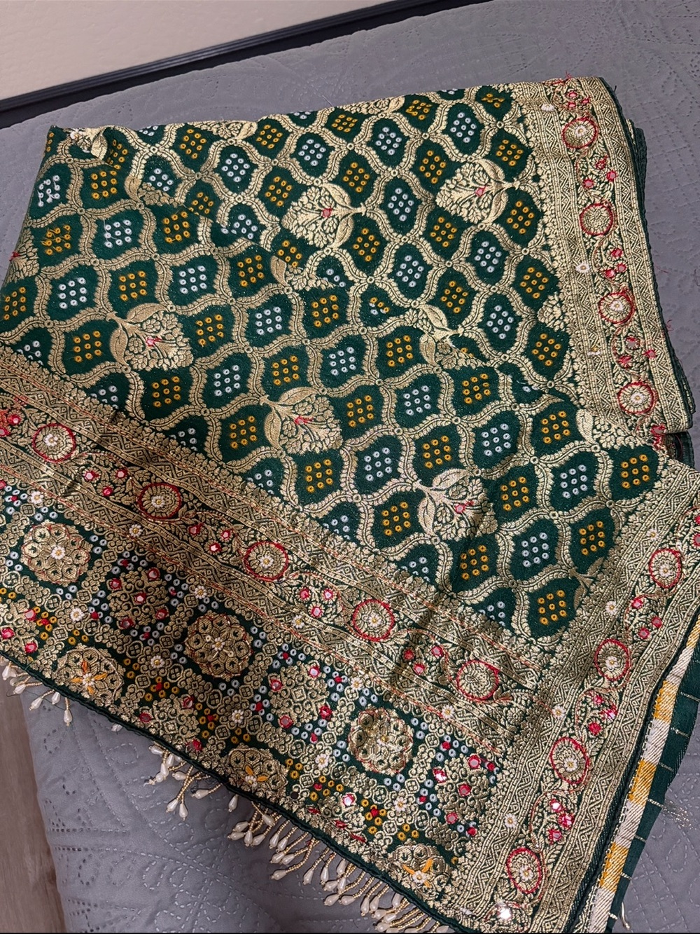 Green saree